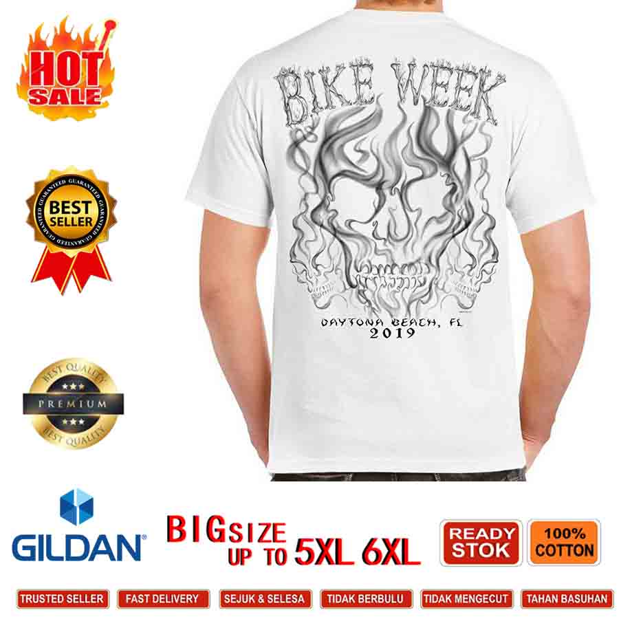 Áo sơ mi đi biển in hình đầu lâu tay đi xe đạp BINHANGJIA XS-6XL