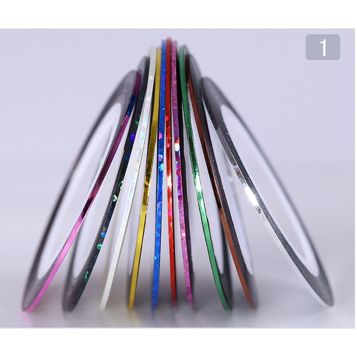 [Freeship đơn 50k] Set 2 cuộn băng dính trang trí móng 1mm