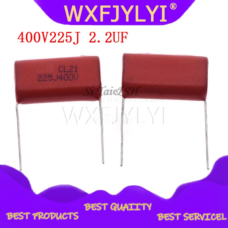 Bộ 10 Tụ Điện 400V225J 2.2UF Pitch 20M 225J400V 225 400V 2200PF CBB