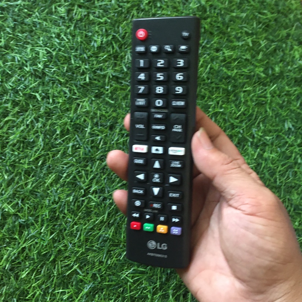 Điều khiển Tivi LG AKB75095315 loại tốt và ngắn có nút Netflix và amazon zin, Remote dùng choTivi LG AKB75095315