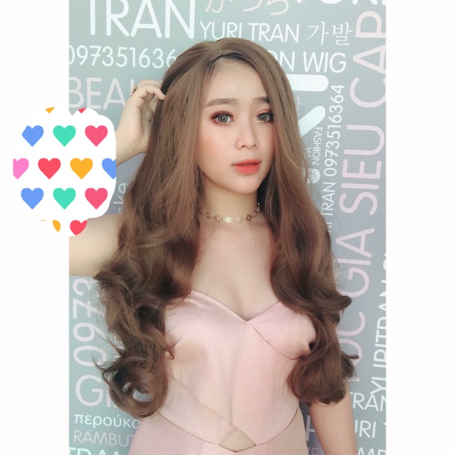 Tóc giả nguyên đầu 2 mái_ kèm ảnh thật