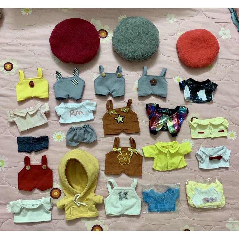 Outfit Doll Quần Áo Mũ Yếm Cho Doll 20cm. Nhắn tin chọn mẫu. Búp bê idol Kpop thú nhồi gấu bông không thuộc tính