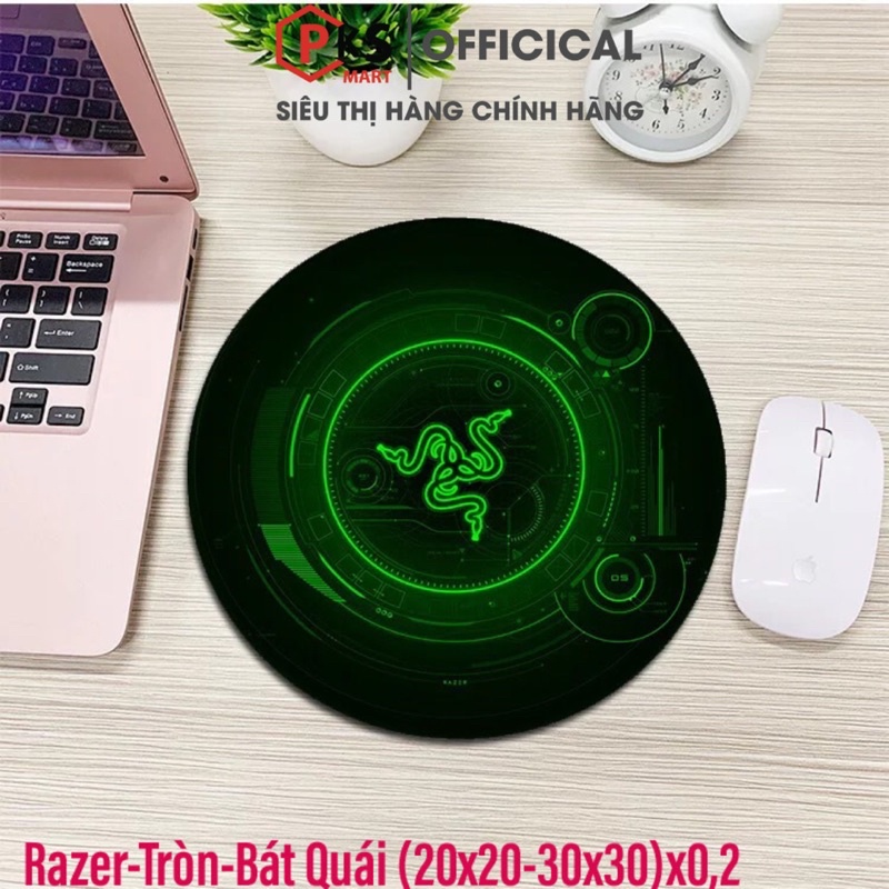 Lót Chuột, Pad Chuột 20x20-30x30 Hình Tròn May Bo Viền Chắc Chắn RAZER - ONE PIECE Loại A+ In Sắc Nét Không Phai Màu