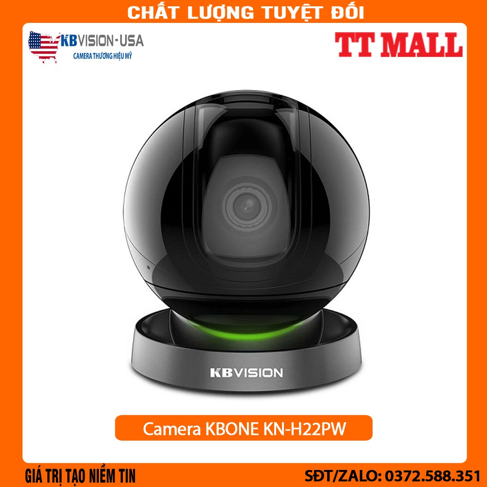 {Giá Hủy Diệt} Camera IP Wifi Độ Phân Giải 2.0Megapixel KBONE KN-H22PW  - Đi Kèm Thẻ Nhớ Tùy Chọn .