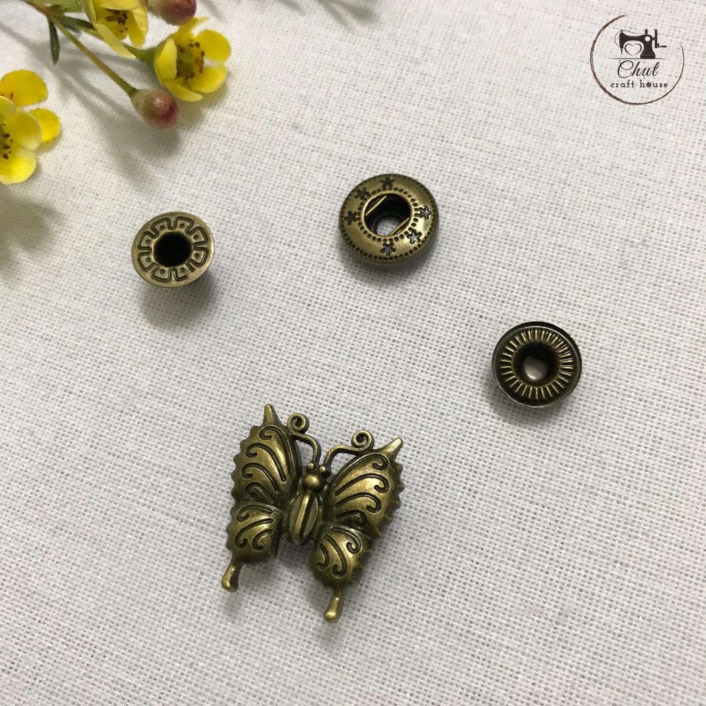 Cúc bấm đồng 4 chi tiết cao cấp - Dùng cho túi, ví, đồ handmade