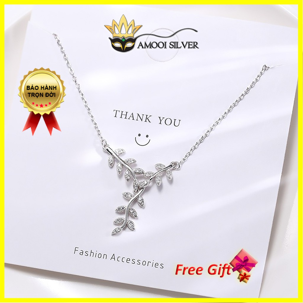 Dây chuyền bạc S925 3 lá - Amooi Silver AD66