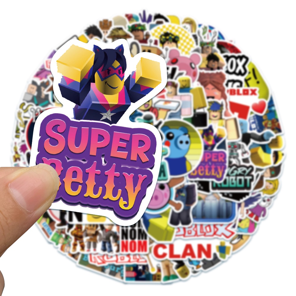 100Pcs/Set ❉ Roblox Series A VR Games DynaBlocks Stickers ❉ DIY Fashion Luggage Laptop Skateboard Decals Doodle Stickers
