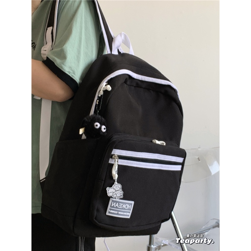 Balo đi học basic trơn đẹp giá rẻ thời trang ulzzang hàn quốc, cặp sách nữ cấp 2, cấp 3 B365