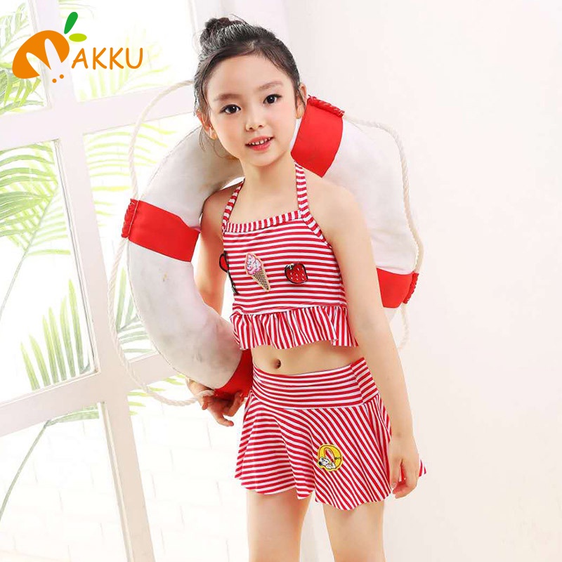 Áo tắm cho bé gái Đồ bơi bé gái đồ bơi áo sơ mi váy màu hồng công chúa dễ thương Quần áo trẻ em Đồ bơi AKKU