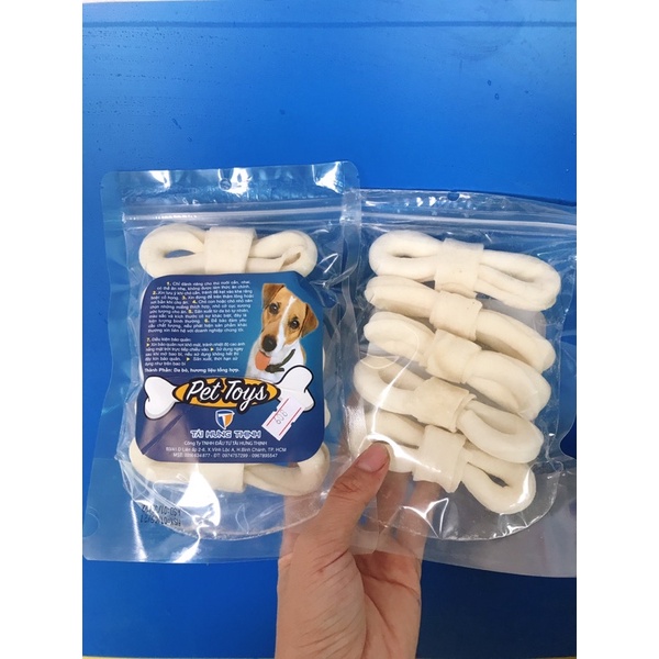Bánh xương snack làm từ da bò cho chó TÀI HƯNG THỊNH