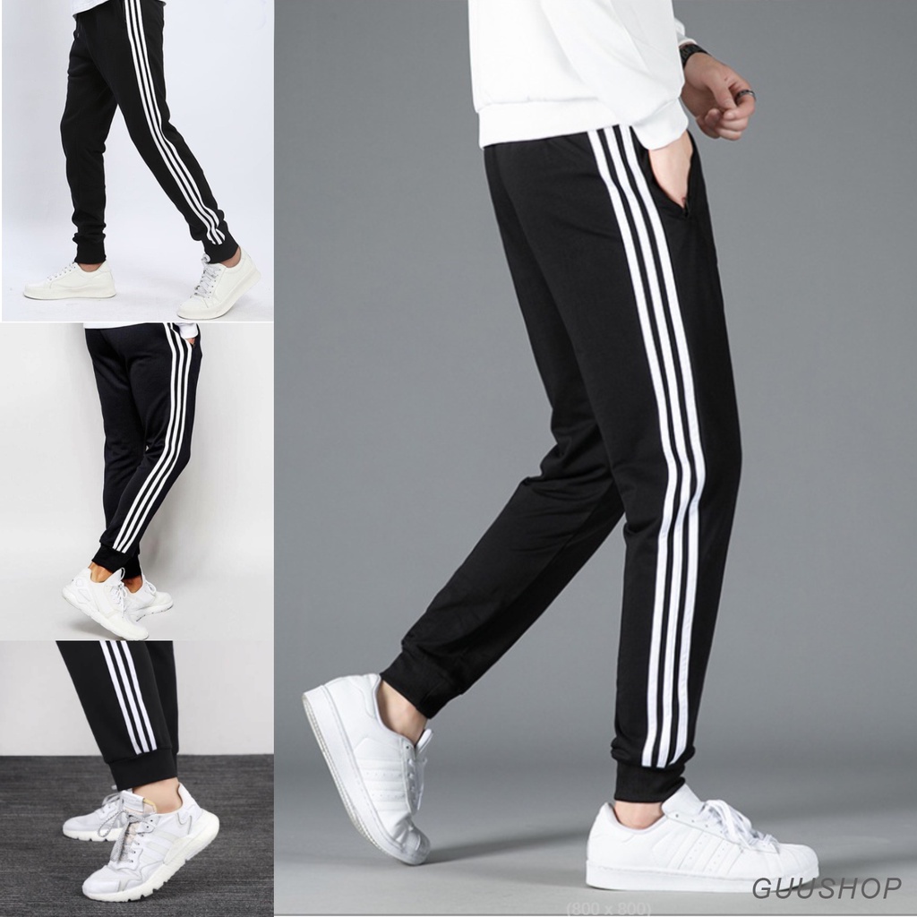 Quần Jogger Nam Nữ Trơn Basic Thể Thao 1 Sọc,2 sọc,3 soc,Trơn