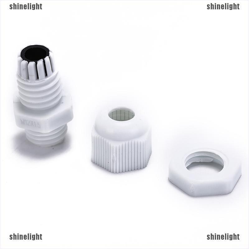 Bộ 10 Ốc Vít m12x1.5 Cho Nhựa Trắng Chống Thấm Nước 3-6.5mm