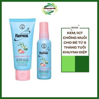 Remos chống muỗi cho bé : Xịt chống muỗi Remos Baby Spray 60ml/ Kem chống muỗi Remos Baby Cream 70g