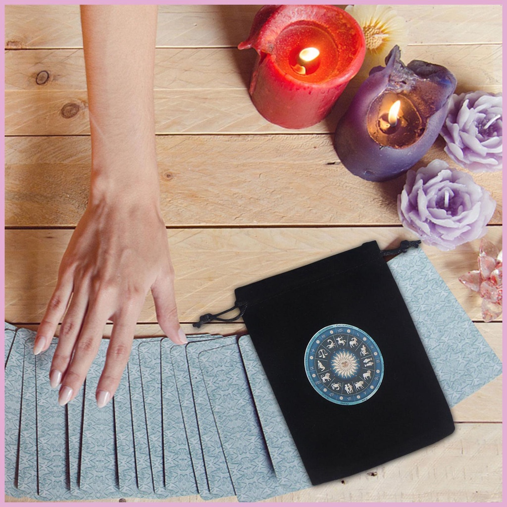 Túi Dây Rút mini Đựng Thẻ Đồ Chơi Trang Sức Màu Đen Bí Ẩn Thần Kỳ Dành Cho Gia Đình (Op)