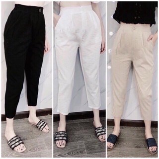 quần baggy vải đũi 9 tấc