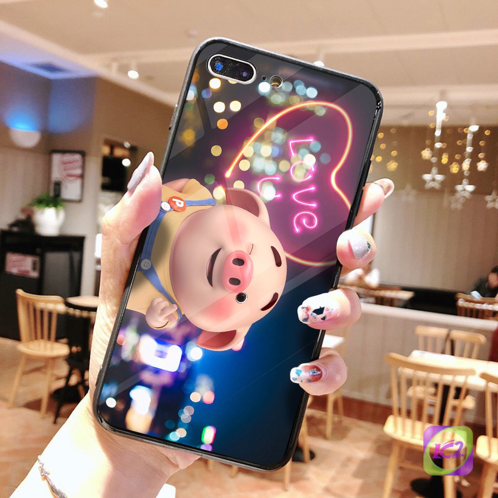 [HOT] ỐP IPHONE - ỐP KÍNH - M299 Heo Love You