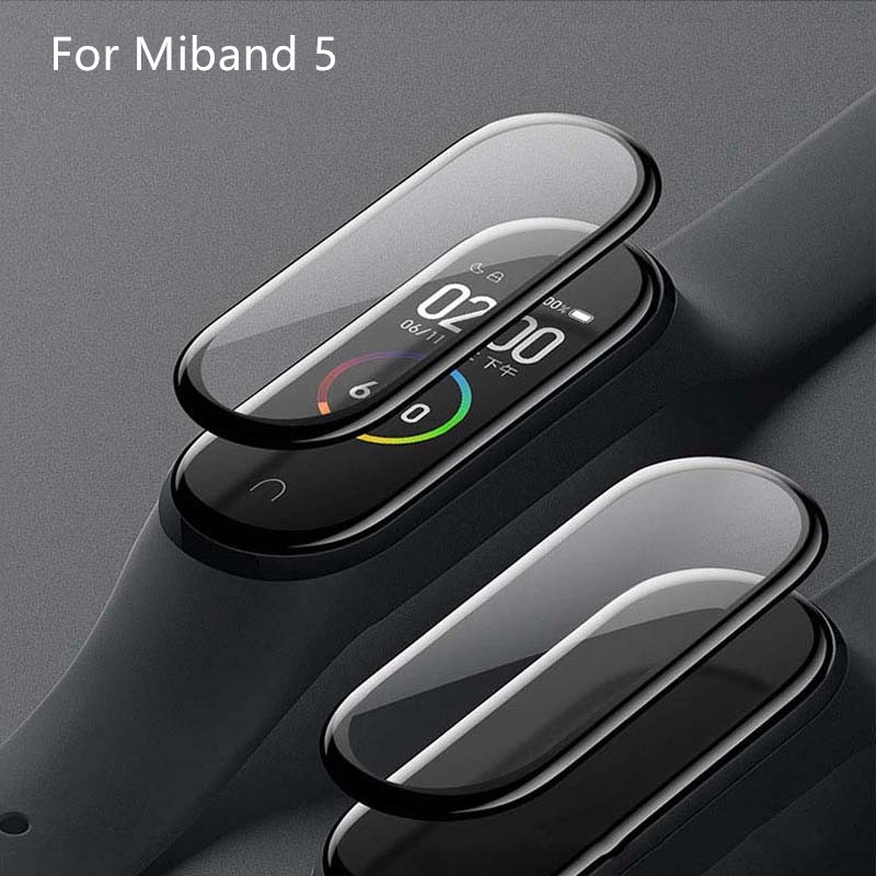 Miếng Dán Kính Cường Lực Bảo Vệ Màn Hình Trong Suốt 3D Cho Xiaomi Miband Mi Band 5