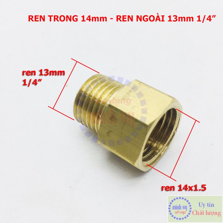 Khớp chuyển ren ngoài 13mm  sang ren 14mm