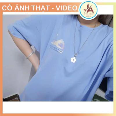 Áo Thun unisex form rộng tay lỡ MÂY NÚI phong cách ulzzang harajuku - áo thun nam nữ ngắn tay JASHOP