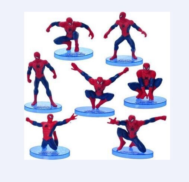 Mô hình siêu nhân nhện - bộ 7 con ( nhựa)
