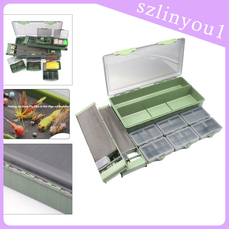 New Arrival Plastic Carp Fishing Tackle Box Rig and Zig Storage Box Organizer Container