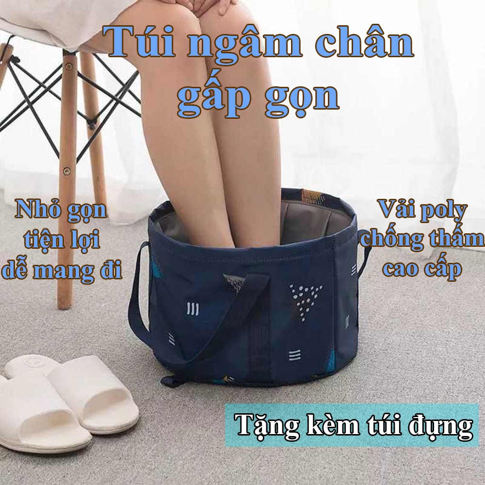 Túi Ngâm chân GẤP GỌN giữ ấm chân, có quai xách, thiết kế thông minh, dễ sử dụng an toàn mang đi du lịch