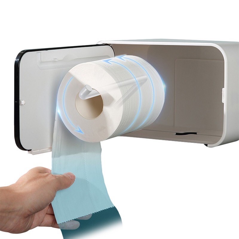 Hộp đựng giấy vệ sinh cao cấp Ecoco có thanh giữ lõi giấy