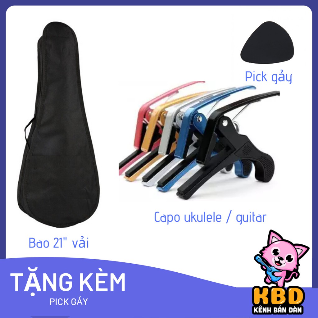 Combo bao ukulele soprano + capo guitar / ukulele