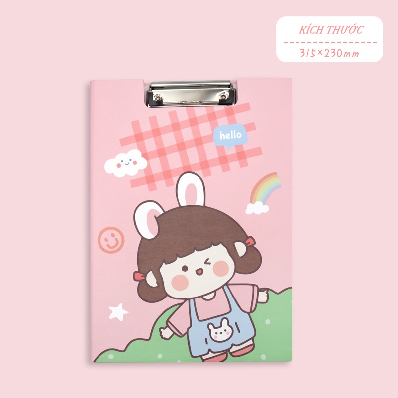 Bìa Kẹp Tài Liệu, Kẹp Giấy A4, Bìa Trình Ký Đa Dạng, Hoạ Tiết Cute