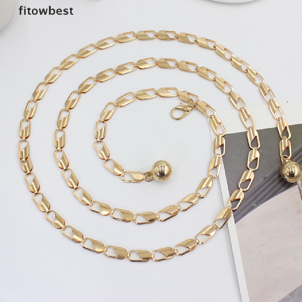 Dây Xích Đeo Hông Bằng Kim Loại Có Thể Điều Chỉnh Thời Trang Cho Nữ