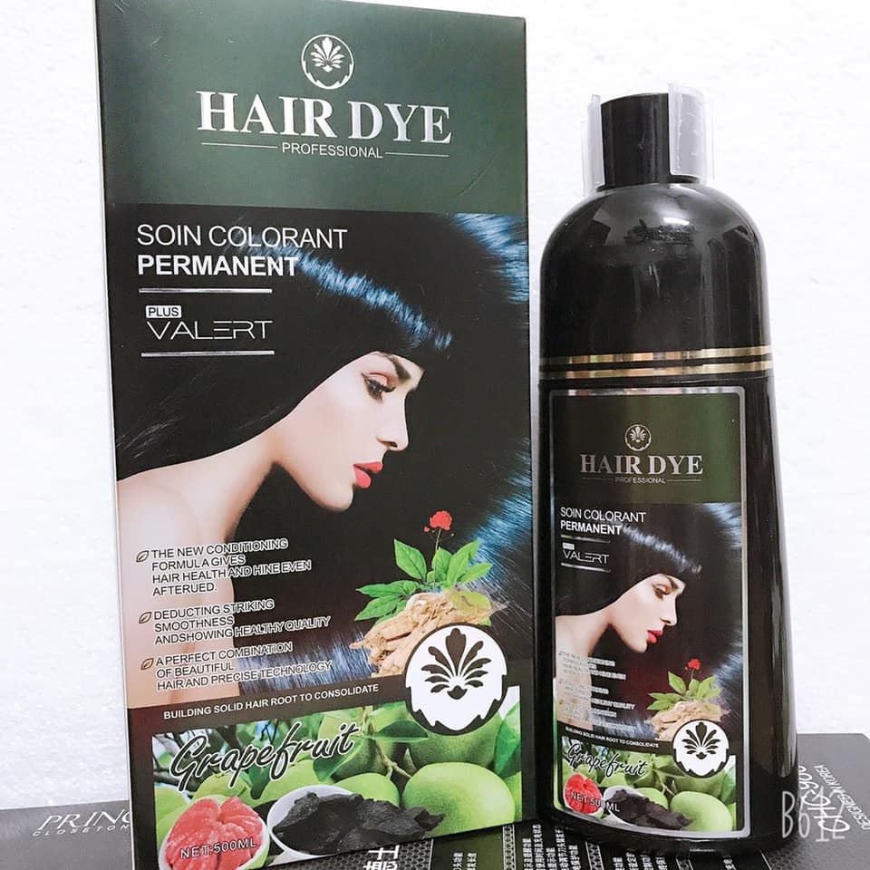 Dầu Gội Đen Tóc Phủ Bạc Tinh Chất Bưởi 500ml Grapefruit Valert Fast Black Hair Shampoo