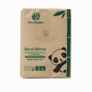 Khăn giấy bỏ túi cao cấp 06 gói Bobo Bamboo Gấu Trúc Siêu Dai