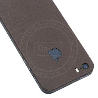 Miếng dán da dán full viền cho Iphone 5s làm từ da thật cao cấp - Davis