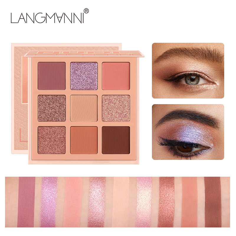 Bảng phấn trang điểm mắt 9 màu sắc lì ánh ngọc trai