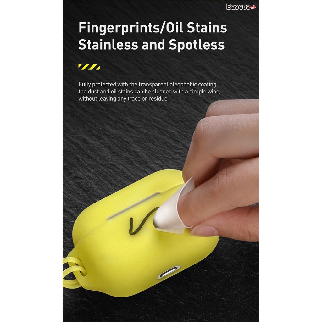 Bao đựng tai nghe airpods pro Baseus Lets go jelly lanyard Case siêu mịn, làm từ silicon cao cấp – Hàng chính hãng