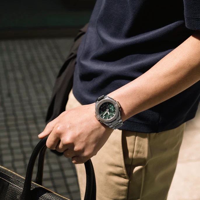 Đồng Hồ Casio Nam Dây Thép Không Ghỉ GSHOCK GST-B500AD-3ADR Chính Hãng