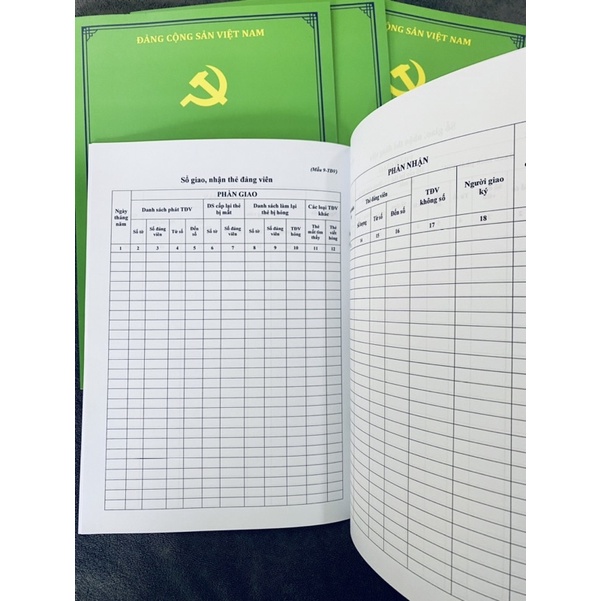 Sổ Giao Nhận Thẻ Đảng Viên - Mẫu 9-TĐV