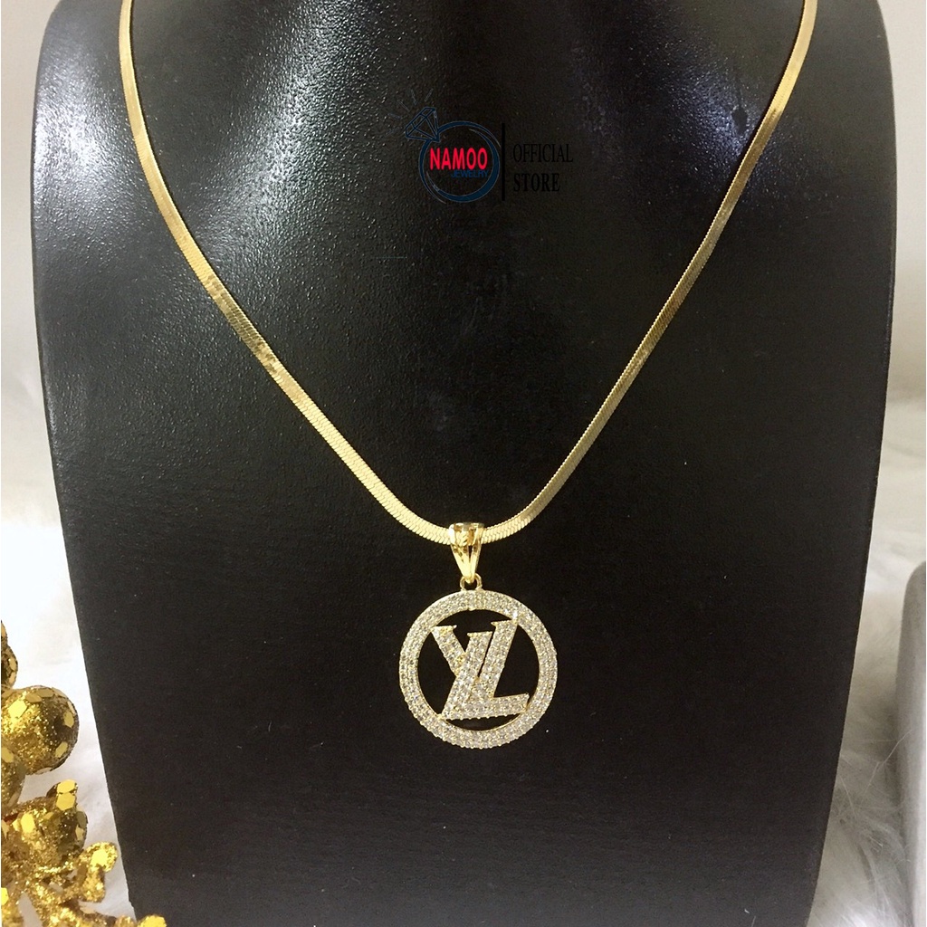 Dây Chuyền Titan Nữ V837 Kết Hợp Dây Dẹt Bản Lớn Dài Dây 50cm Namoo Jewelry