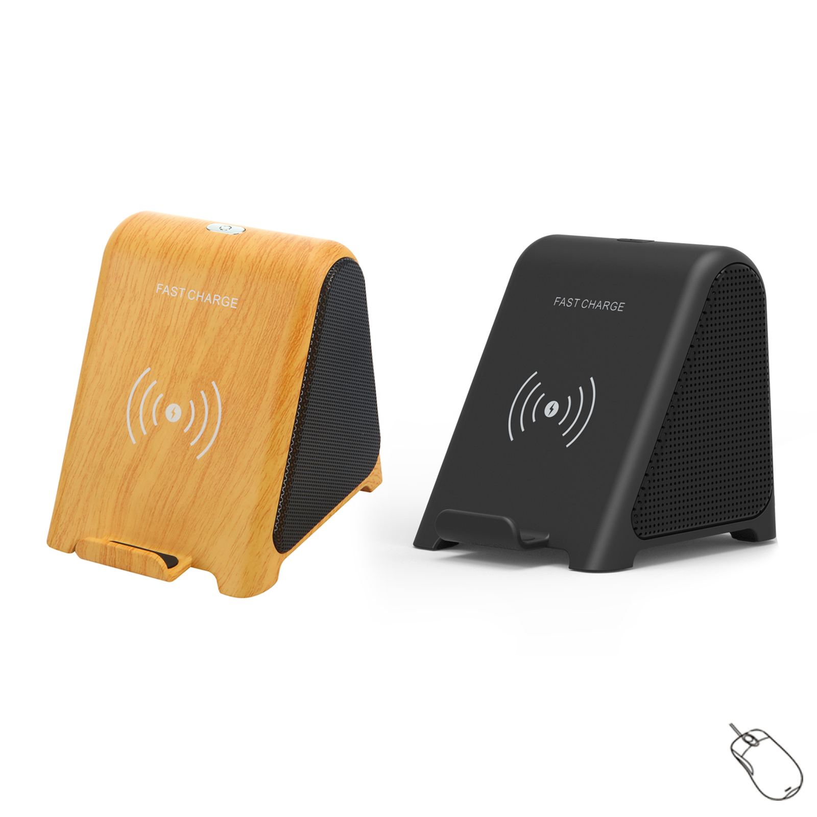 3C♦Bluetooth Speaker 3 In 1 Sets Wireless Charging  Speaker Subwoofer Portable 2 In 1 Wireless Charger Dual Speaker 3D Stereo Stereo Desktop Stand For