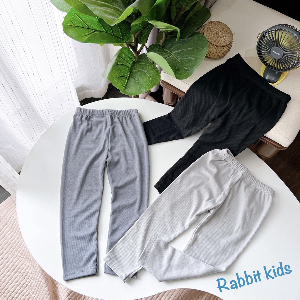 Quần Legging Dài Trơn Cho Bé Gái Cao Cấp💝FREESHIP💝Quần Dài Thu Đông Trẻ Em 10-24kg Chất Thun Tăm Mềm Mại Co Giãn Tốt