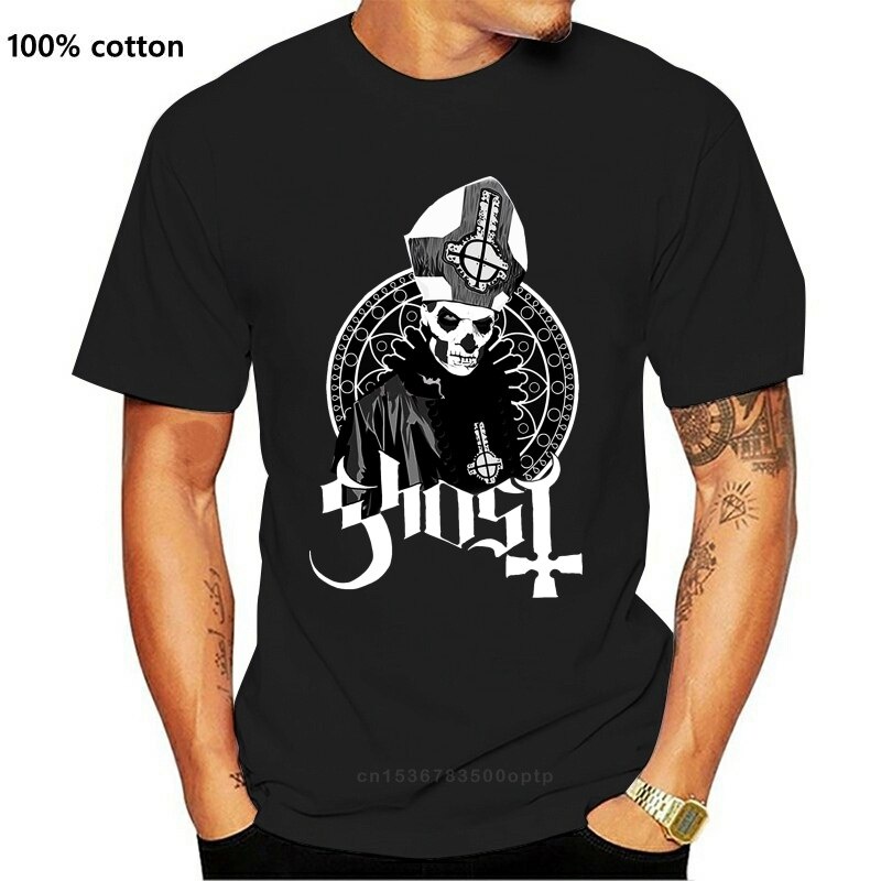 Áo Thun Nam Tay Ngắn Cổ Tròn In Hình Ban Nhạc Rock Broadcloth Ghost Bc Papa Emeritus Cá Tính