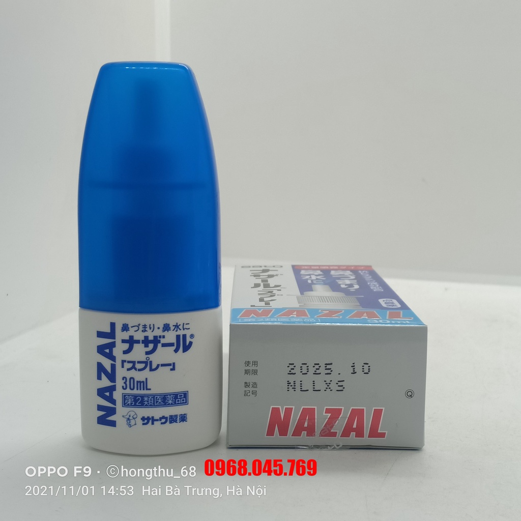 Xịt viêm mũi, viêm xoang NAZAL 30ml