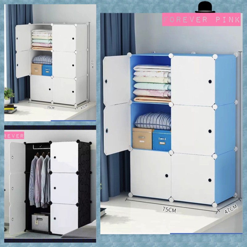 Tủ nhựa ghép 6 ô tông màu đơn giản - sang trọng size to sâu 47 (chọn màu theo phân loại) - BẢO HÀNH 1 NĂM 1 ĐỔI 1