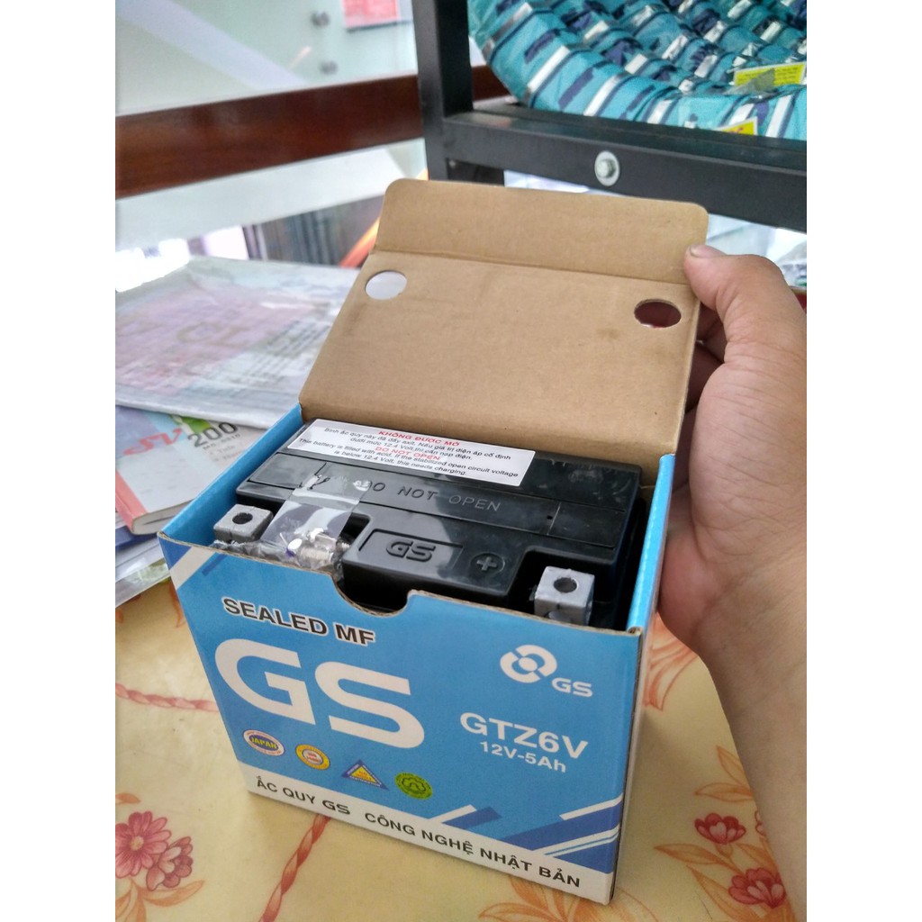 Ăc Quy Khô GS GTZ 6V Xe Ga SH