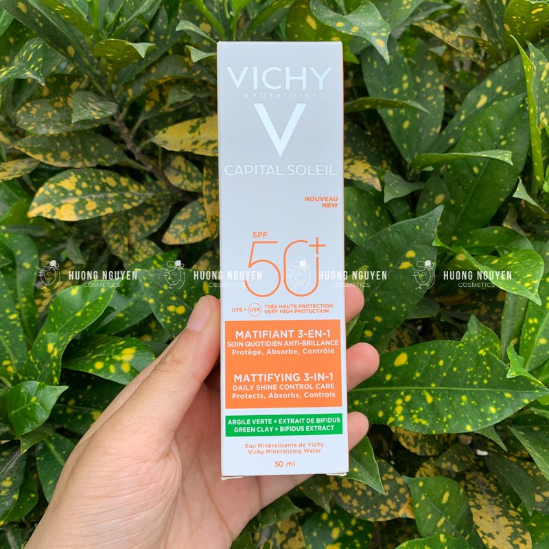 Kem Chống Nắng Vichy Capital Soleil SPF 50+ Matifiant 3-in-1 50ml Xanh