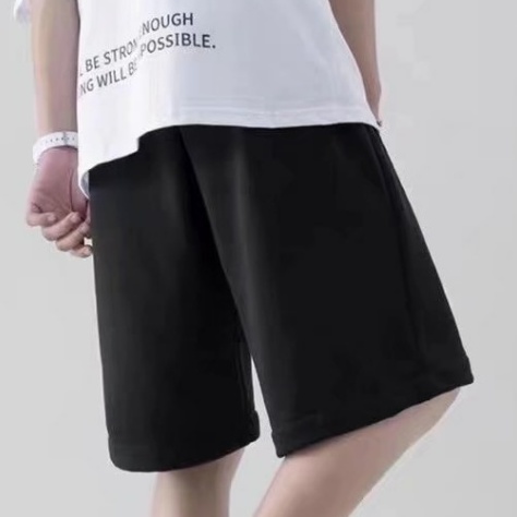 Quần Short Thể Thao Ống Rộng Màu Trơn Thời Trang Hàn Quốc Cho Nam Nữ