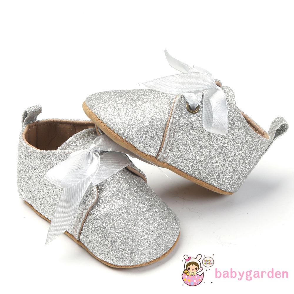 Giày thắt nơ xinh xắn cho bé gái 0-18 tháng tuổi