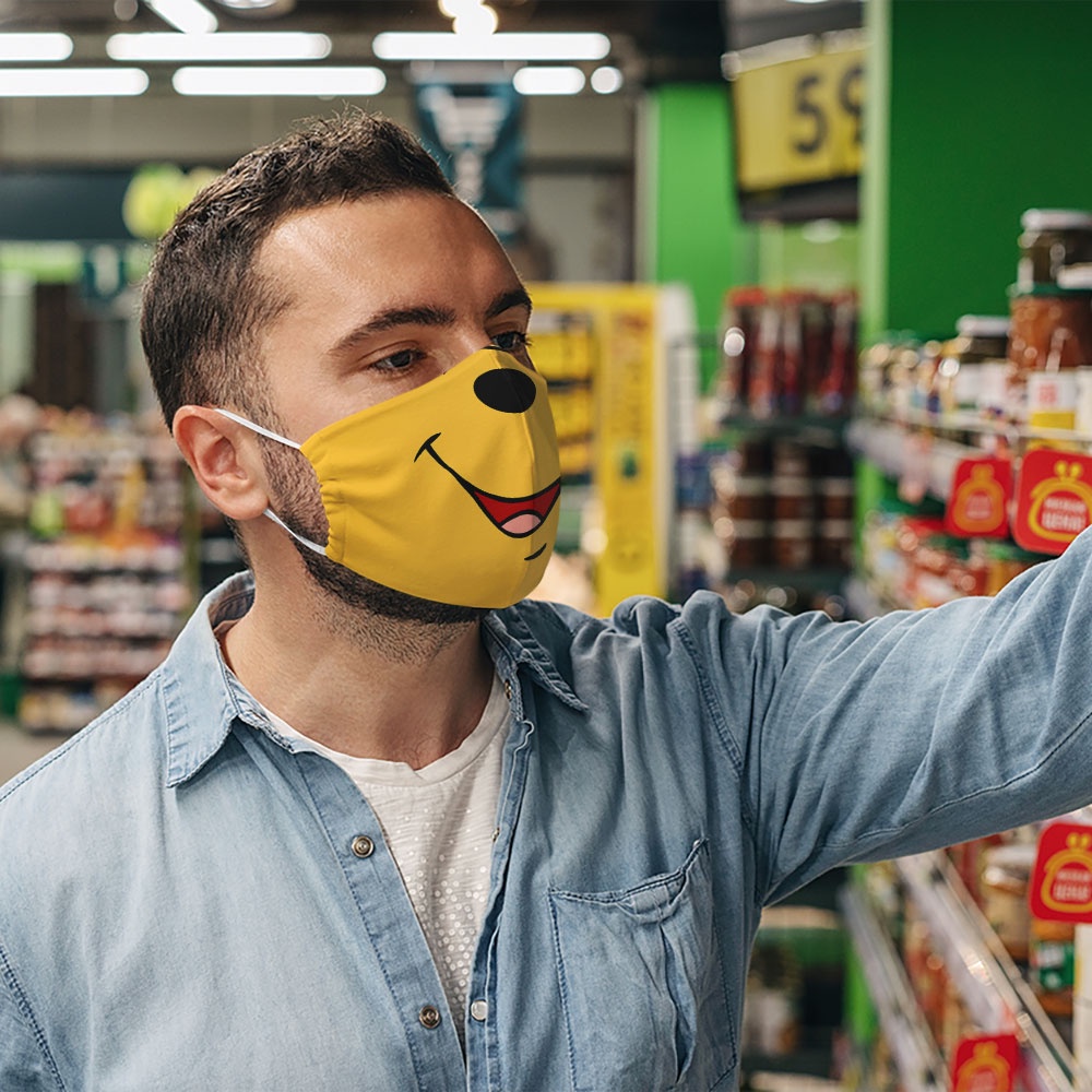 Khẩu trang thú cưng dễ thương cho bé đáng yêu vui nhộn hoạt hình Disney CARTWELL dày 2 lớp ngăn bụi mịn chống giọt bắn d