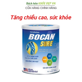 Sữa non canxi, colostrum, glucosamin Bocan Sure tăng chiều cao, chắc khỏe xương - 400g