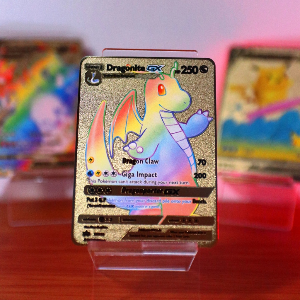 🌟GIÁ HỦY DIỆT🌟 Thẻ Bài Pokemon Kim Loại Pikachu Charizard Eevee Vmax V Vstar GX Shiny Rainbow Gold Rare Gigantamax